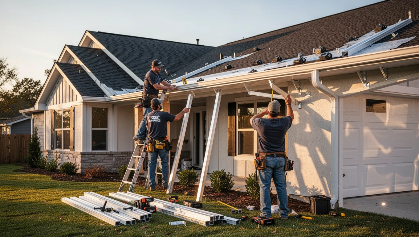 New Rain Gutter Installation